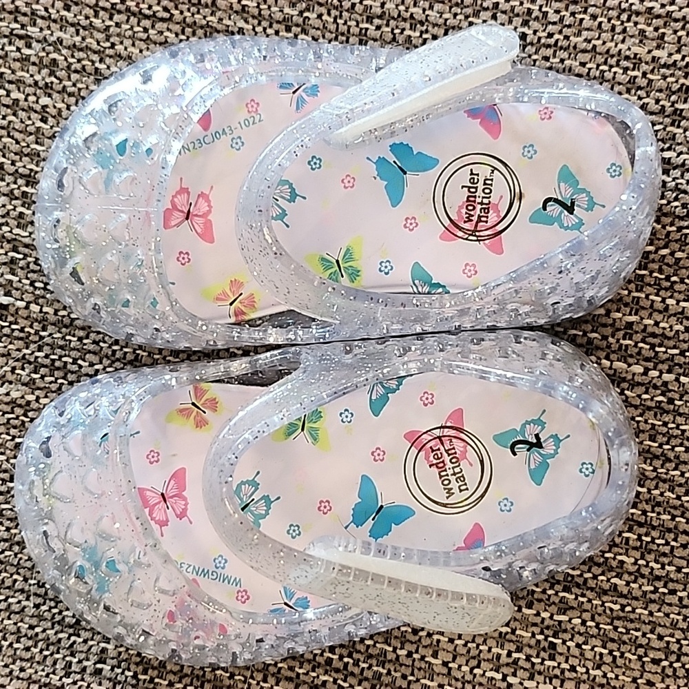See through girl sandals. Toddler size 2.